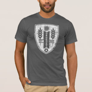 Camiseta T da crista de Uruguai
