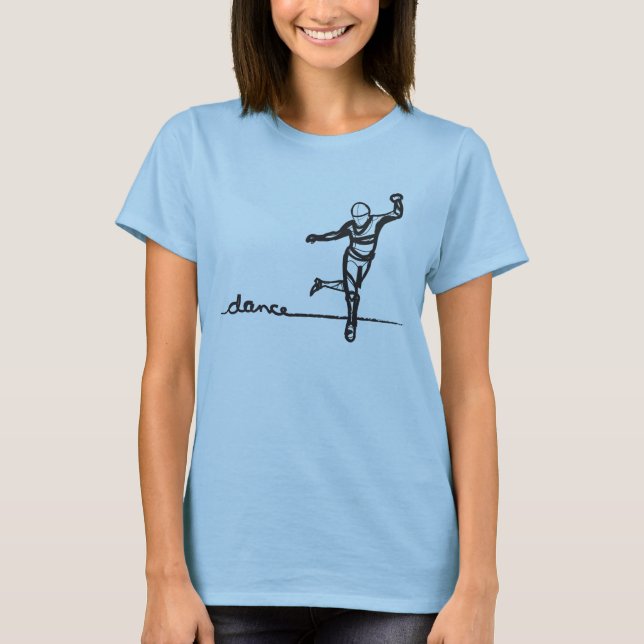 Camiseta T da dança de torneira (cabido) (Frente)