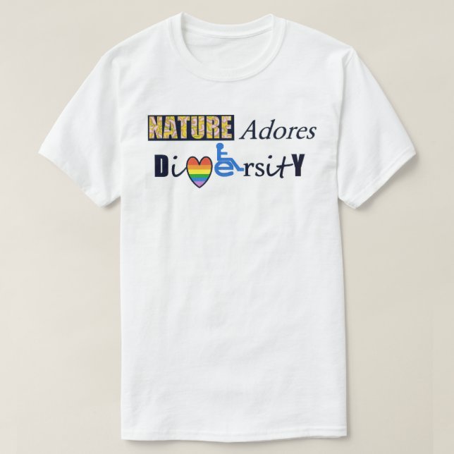 Camiseta T da diversidade (Frente do Design)