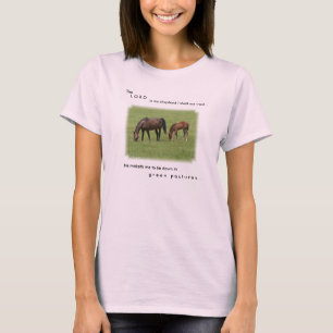 Camiseta T da escritura do amante do cavalo
