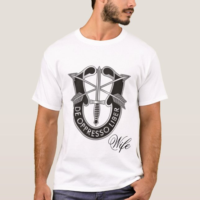Camiseta T da esposa das forças especiais (Frente)