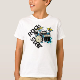 Camiseta T da estrela do rock