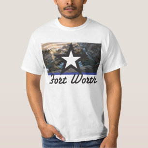 Camiseta T da estrela dos jardins da água de Fort Worth