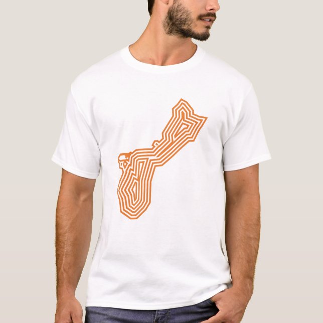 Camiseta T da explosão da laranja de Guam (Frente)
