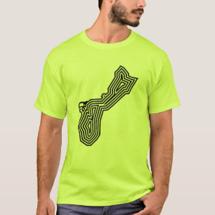 Camiseta T da explosão do preto de Guam