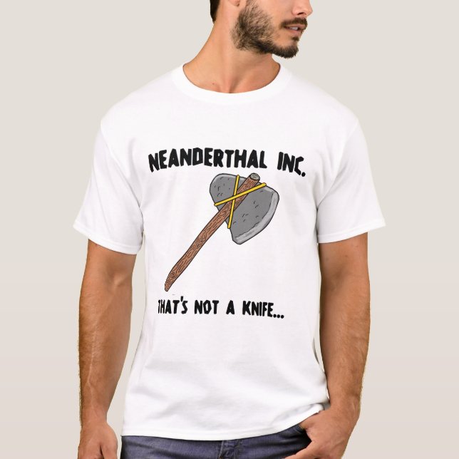 Camiseta T da faca do Neanderthal (Frente)