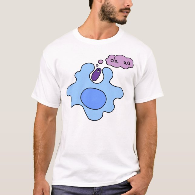 Camiseta T da fagocitose das bactérias (Frente)