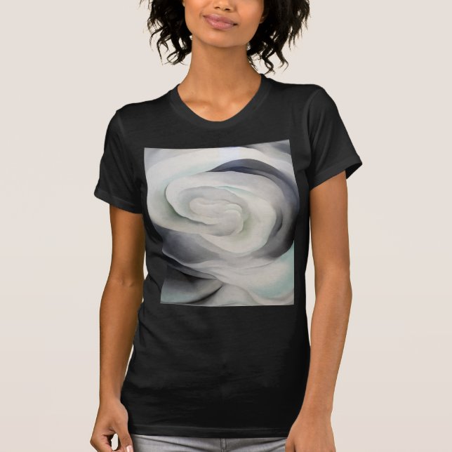 Camiseta T da flor do estilo de Georgia O'Keeffe (Frente)