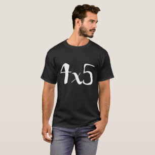 Camiseta T da fotografia do grande formato 4x5 - branco na