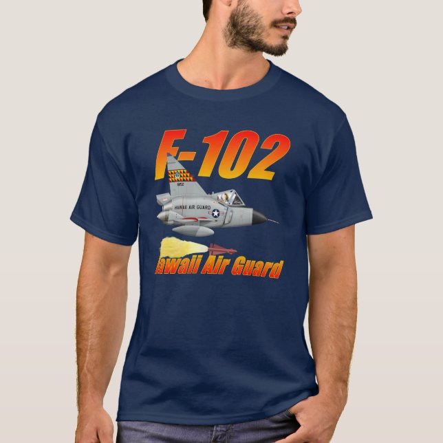 Camiseta T da guarda de ar de F102 Havaí (Frente)