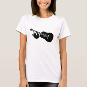 Camiseta T da guitarra da preguiça
