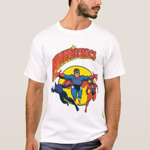 Camiseta T da história em quadrinhos da C.A.