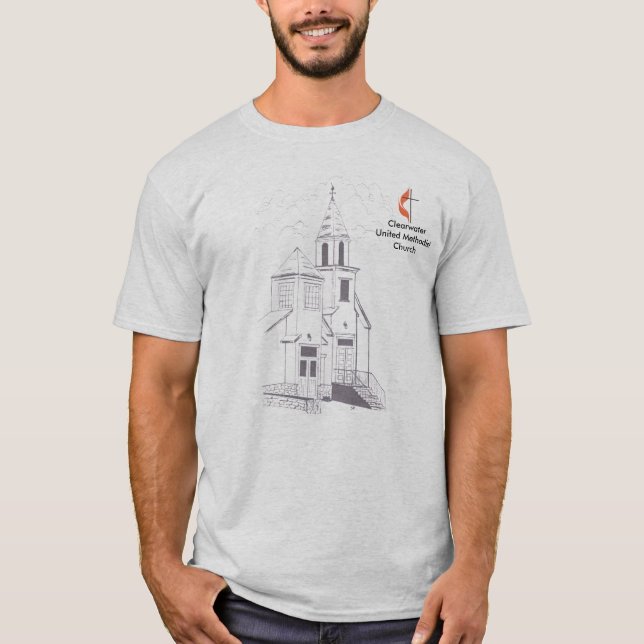 Camiseta T da igreja metodista unida de Clearwater (Frente)