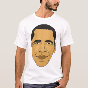 Camiseta T da ilustração da cara de Barack Obama Digital