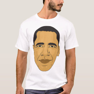 Camiseta T da ilustração da cara de Barack Obama Digital