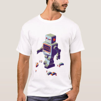 Camiseta T da invasão do robô