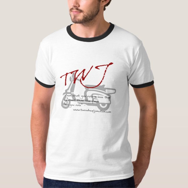 Camiseta T da junção de duas rodas (Frente)