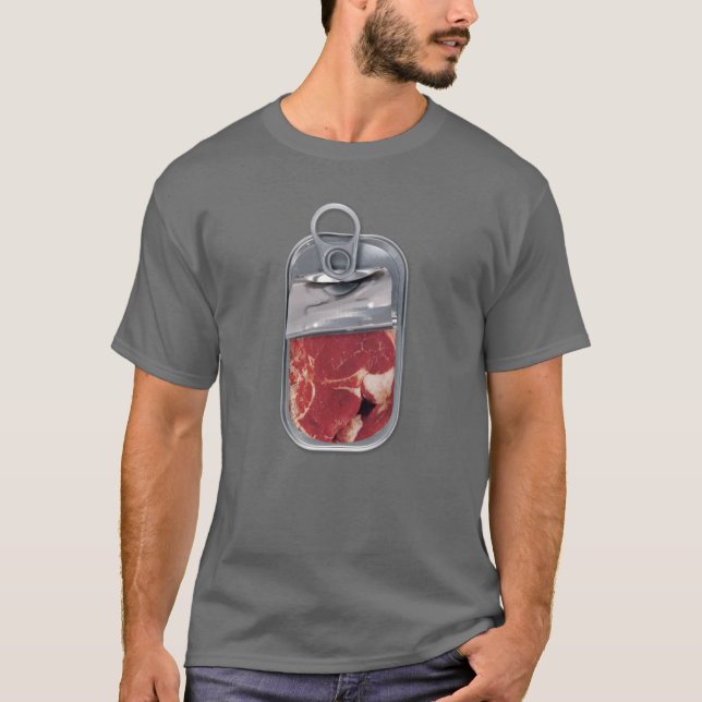 Camiseta T da lata da carne (Frente)