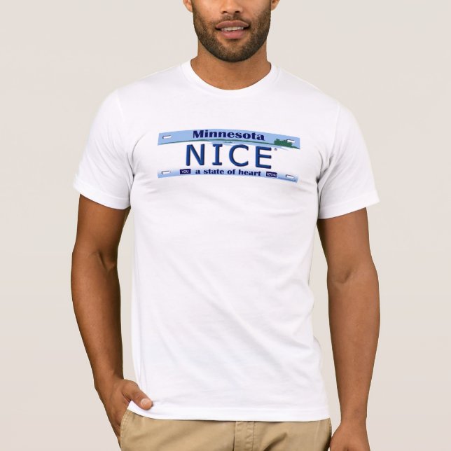 Camiseta T da matrícula de Minnesota Nice® (Frente)
