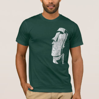 Camiseta T da meia-noite de Moai Tiki