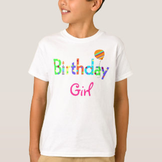 Camiseta T da menina do aniversário