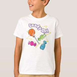 Camiseta T da menina dos doces