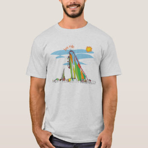 Camiseta T da montanha russa
