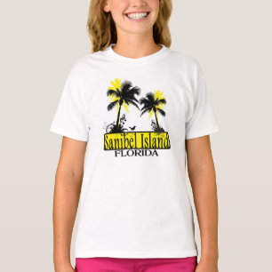 Camiseta T da palmeira das meninas de Florida da ilha de