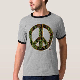 Camiseta T da paz do musgo