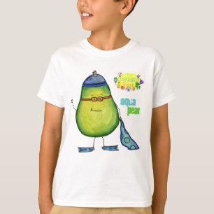 Camiseta T da pera do Aqua