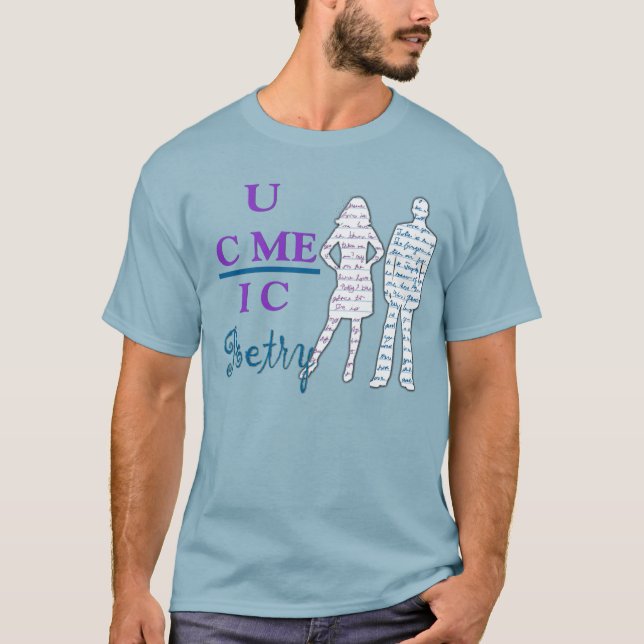 Camiseta T da poesia de UCMEIC (uvas de Jordão do ar dos (Frente)