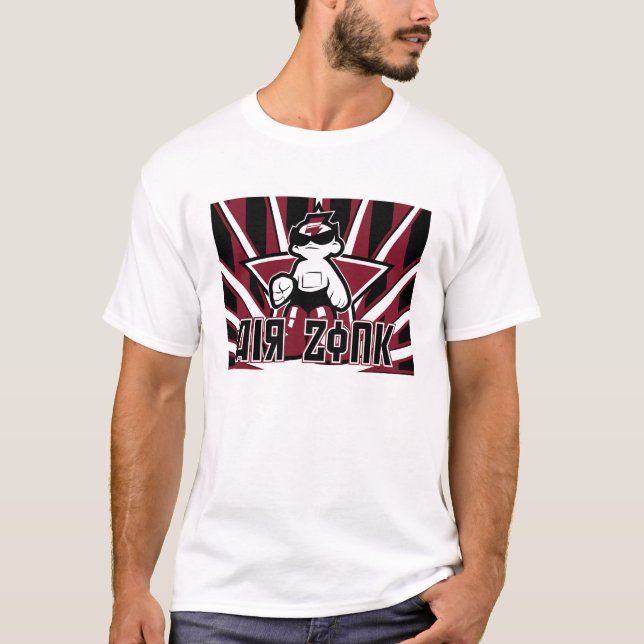 Camiseta T da propaganda de Zonk do ar (Frente)