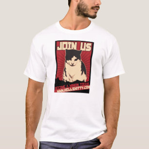 Camiseta T da propaganda do gatinho do inferno