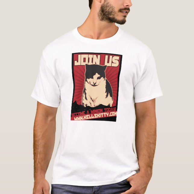Camiseta T da propaganda do gatinho do inferno (Frente)