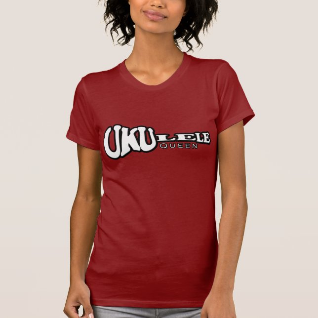 Camiseta T da rainha do Ukulele (Frente)