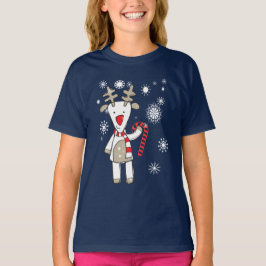 Camiseta T da rena do Natal