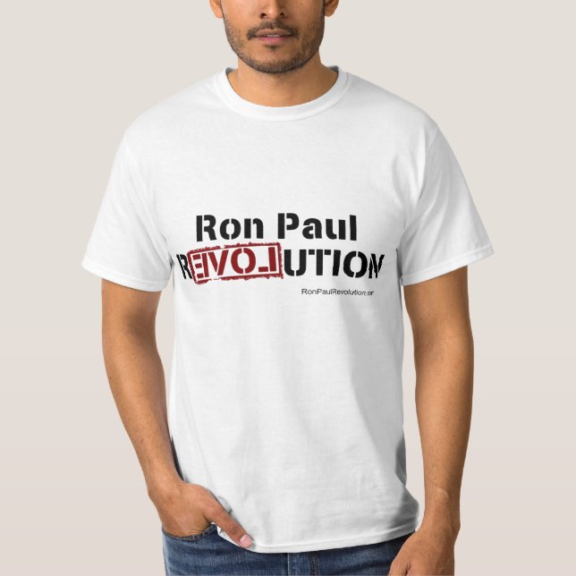 Camiseta T da revolução de Ron Paul (Frente)