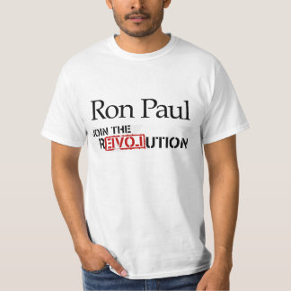 Camiseta T da revolução de Ron Paul