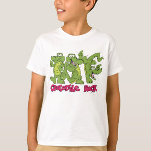 Camiseta T da rocha do crocodilo