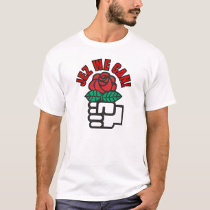 Camiseta T da rosa vermelha de Jeremy Corbyn
