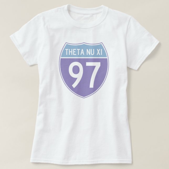 Camiseta T da rota 97 (Frente do Design)