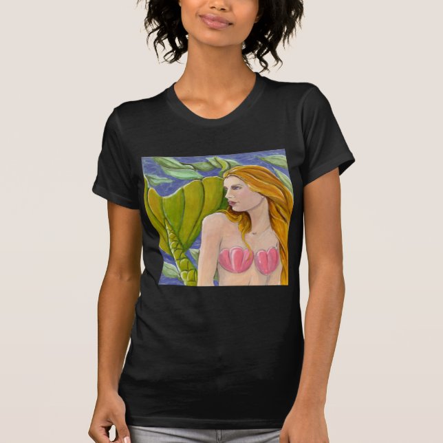 Camiseta T da sirene do mar (Frente)