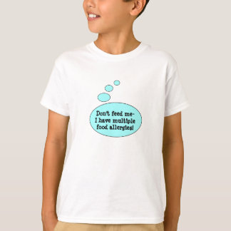 Camiseta T das alergias de comida
