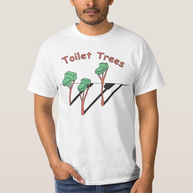 Camiseta T das árvores do toalete (Frente)