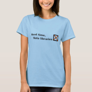 Camiseta T das bibliotecas do voto