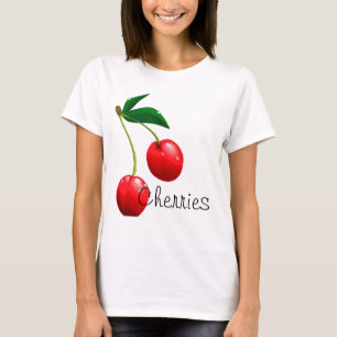 CAMISETA T DAS CEREJAS DAS MULHERES