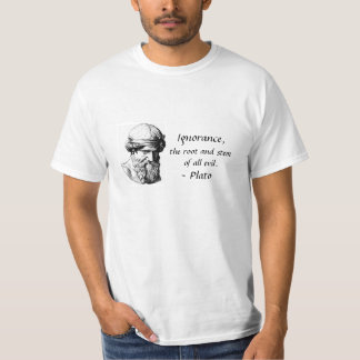 Camiseta T das citações de Plato
