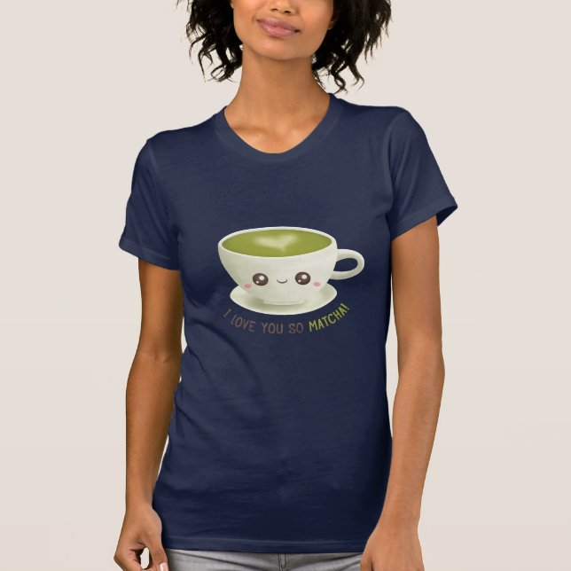 Camiseta T das meninas das chalaças de Kawaii eu te amo (Frente)