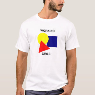 Camiseta T das meninas de funcionamento