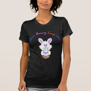 Camiseta T das senhoras do coelhinho da Páscoa pequeno